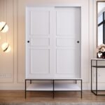 Pasific Home Martin 2 Kapaklı Sürgülü Gardırop Elbise Dolabı,120 cm, Beyaz