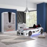 Setay Sports Çocuk Odası Takımı, Beyaz - Audi Arabalı Yatak - Dolap - Masa