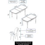 Canisa Concept Par Serisi 70X114, Açılabilir Mdf Mutfak Masa Takımı, Barok Ahşap Desen Masa ve 4 Sandalye - Görsel 4