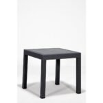 Mobetto Rattan Lüx 80X80 Bahçe&balkon&teras Masa Seti - Antrasit - Görsel 3