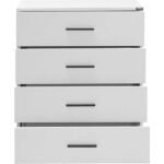adore mobilya White 4 Çekmeceli Şifonyer - Mat Beyaz 65X78X41 cm (Gxyxd) - Görsel 4
