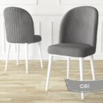 Roe Serisi Açılabilir 80X132 Beyaz Mermer Desen Mutfak Masası Takımı 4 Sandalye 1 Bench - Görsel 3
