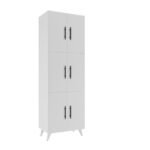 Aeka AE-3010 Nehir Beyaz Çok Amaçlı Mutfak Dolabı&banyo Dolabı,kiler Dolabı, 6 Kapaklı,6 Raflı, Ayaklı, Kitaplı, Ayakkabılık,, Boy Uzun Dolap, - Görsel 4