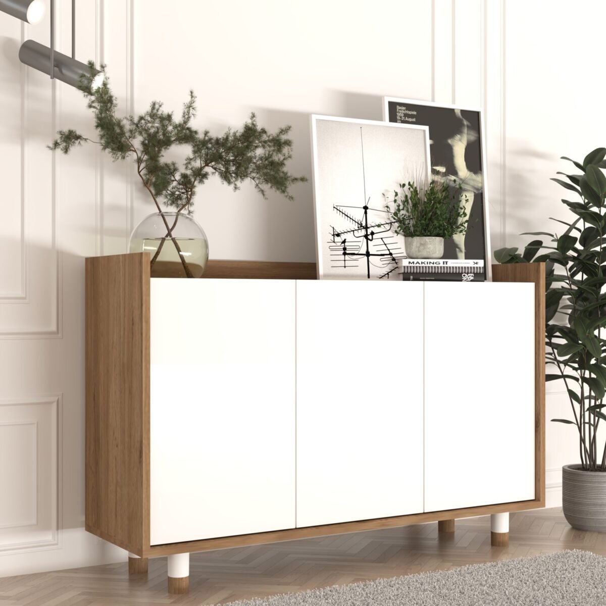 Cool Home Ala Çok Amaçlı Konsol Sepet-Beyaz - Görsel 2