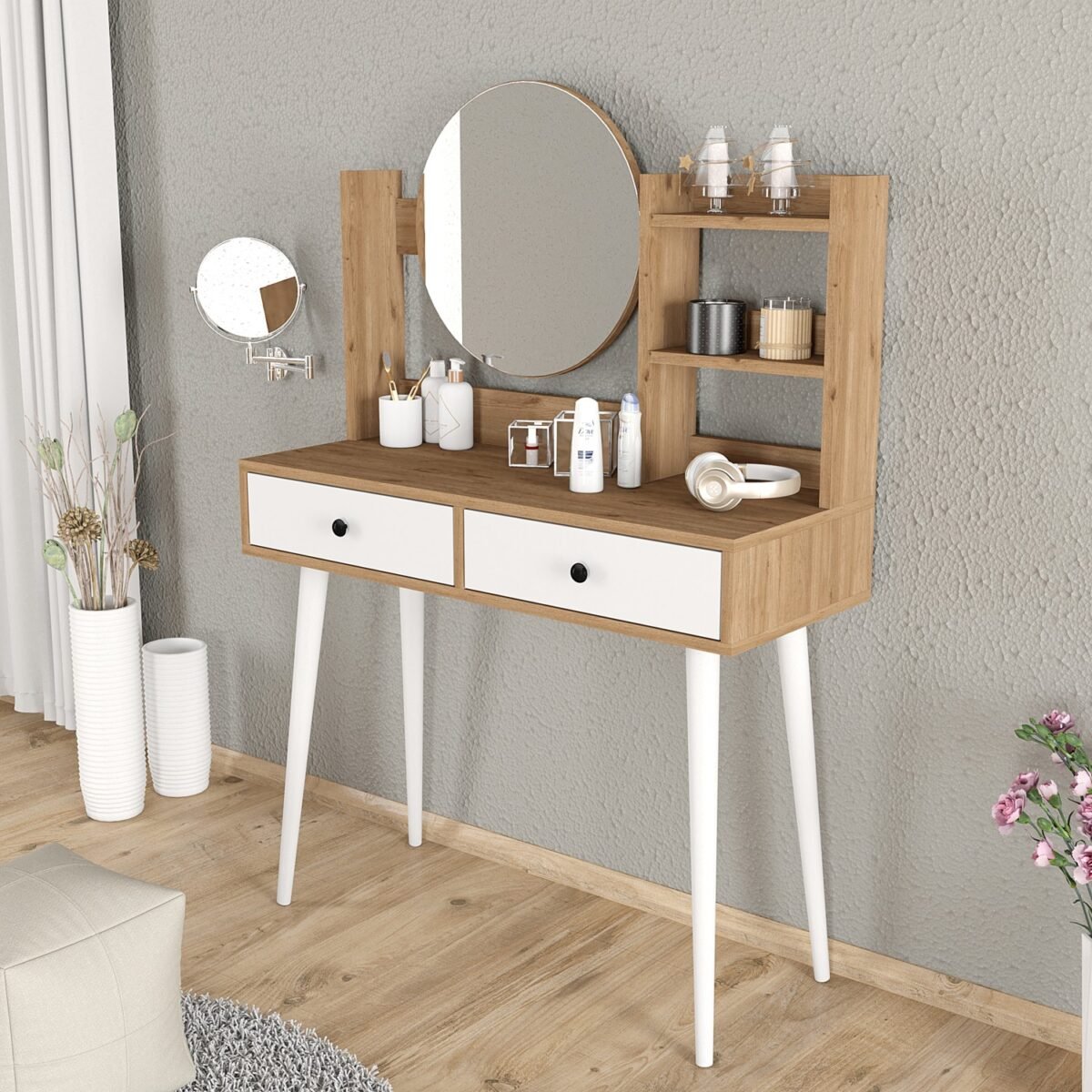Roewood Efsane Makyaj Masası Ahşap - Görsel 2
