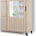 Pasific Home Huga Sürgülü 2 Kapaklı Aynalı Gardırop, Meşe, 150 cm - Görsel 3