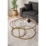 Dekopratik Belarus Orta Sehpa Gold 80cm - Görsel 2