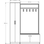 Asra Trend Vestiyer ve Portmanto V-01 150 cm - Görsel 3