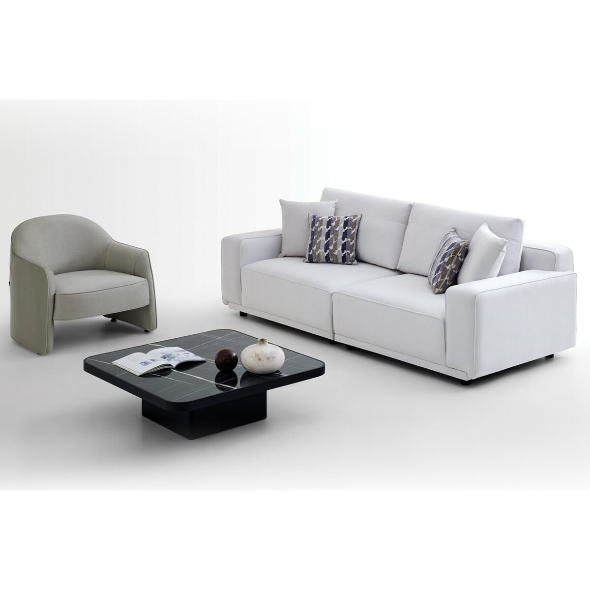 Enza Home Mesta Koltuk Takımı - Krem - Görsel 4