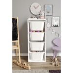 Baby Darling  Mdf - Large Mono 4 Büyük Sepetli Oyuncak Dolabı - Görsel 2