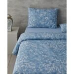 Home Ivy Flowers Tek Kişilik Nevresim Takımı Mavi - Görsel 3